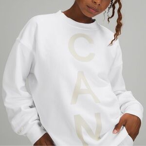 Lululemon Team Canada Perfectly Oversized Crew Size 8 White